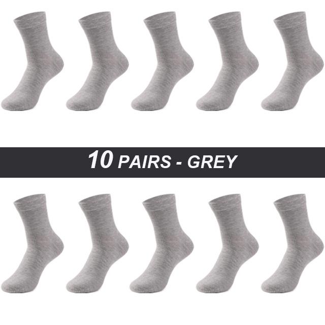 10 Pairs Plus Size Men's Socks Cotton High Quality Black White Business Soft Breathable Winter Male Long Socks New Style