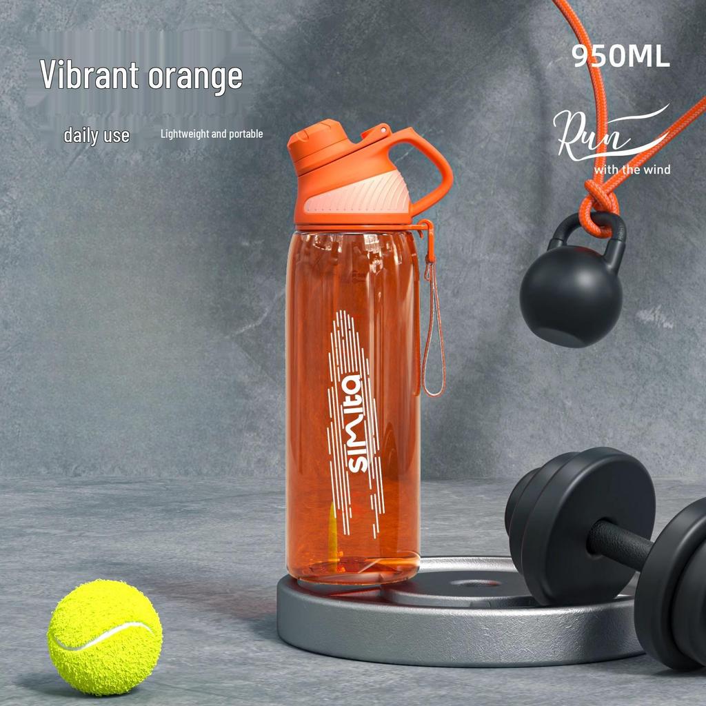 Large Capacity Tritan Sports Water Bottle - High Temperature Resistant Fitness Kettle for Men and Women