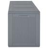 VidaXL Boîte de rangement de jardin gris PP rotin 270 L 364061