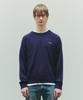 PLAC Raglan Line Jacquard Logo Pullover Knit Navy