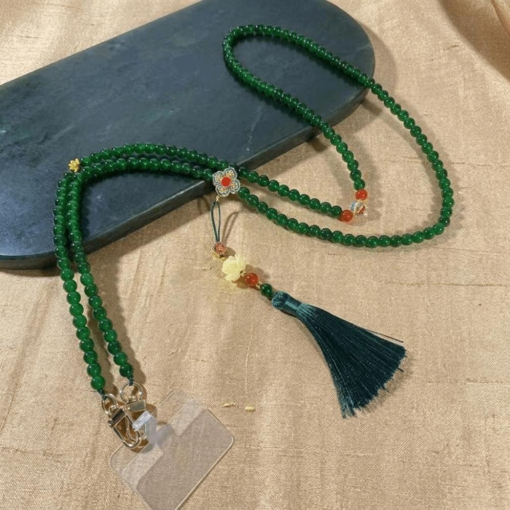 Long Crossbody Phone Chain Chinese Style Phone Lanyard Phone Strap Anti-Loss Phone Hanger Women
