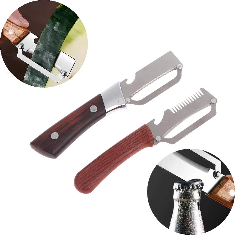 2Pcs Multifunction Stainless Steel Vegetable Peeler Kitchen-Specific Peeler For Cut Onions Fruit Melon Sugarcane Scraping Tools