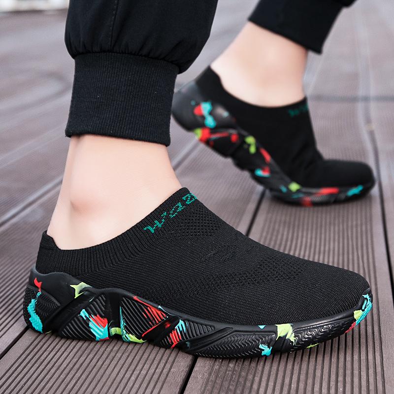 Damen Sandalen Rückenfrei Walking Sneaker Sommer Slipper Pantoletten Socken Schuhe Geschlossene Zehen Hausschuhe Herren Clogs Übergröße