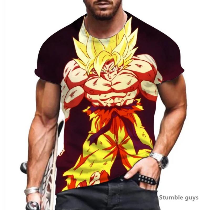 Summer Men s Gym Goku Tshirt Men Tops Dragon Ball Anime XXS