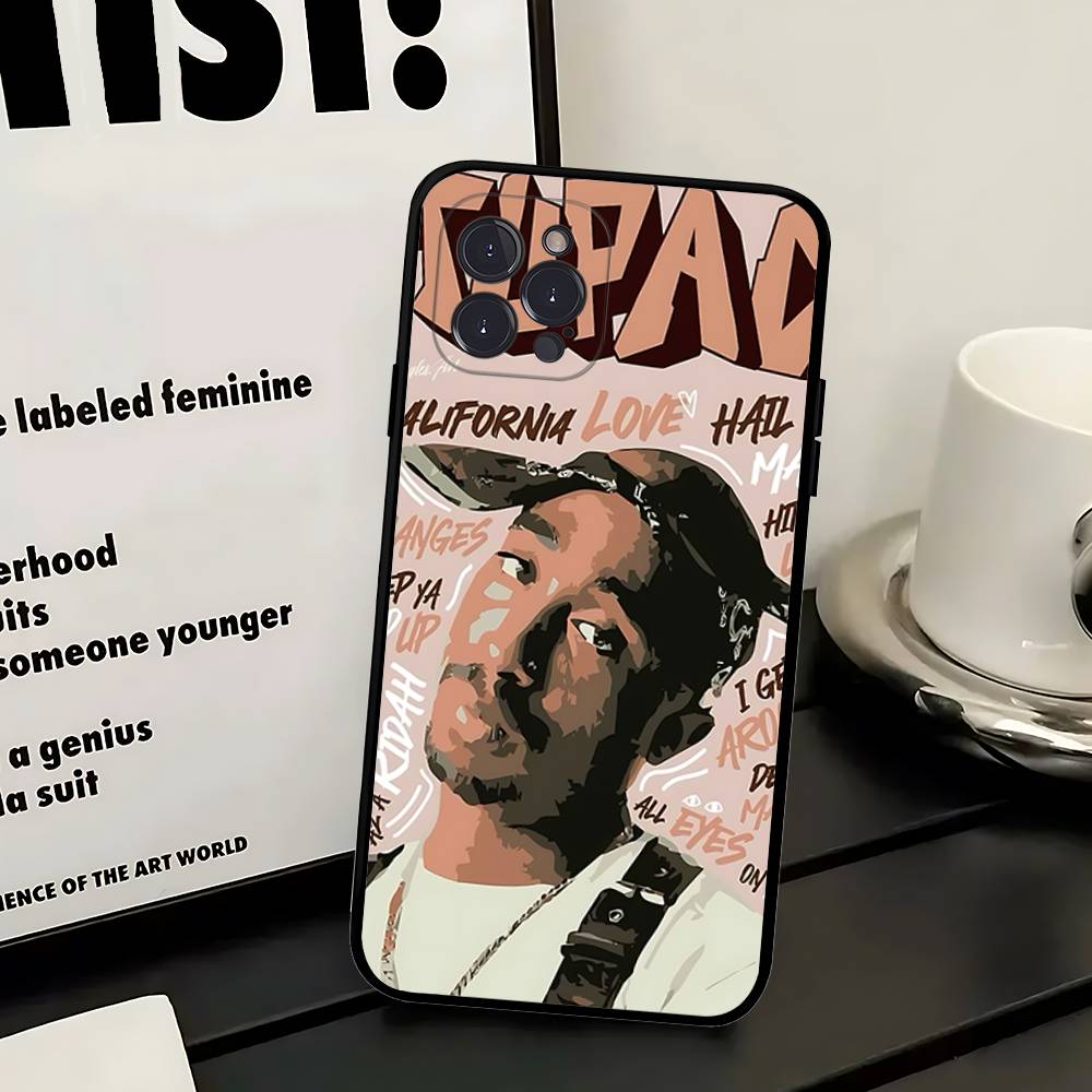 Rapper 2pac Singer Tupac 2 Phone Case For IPhone 17 16 Pro Max 15 14 13 12 11 Mini PLUS Cover