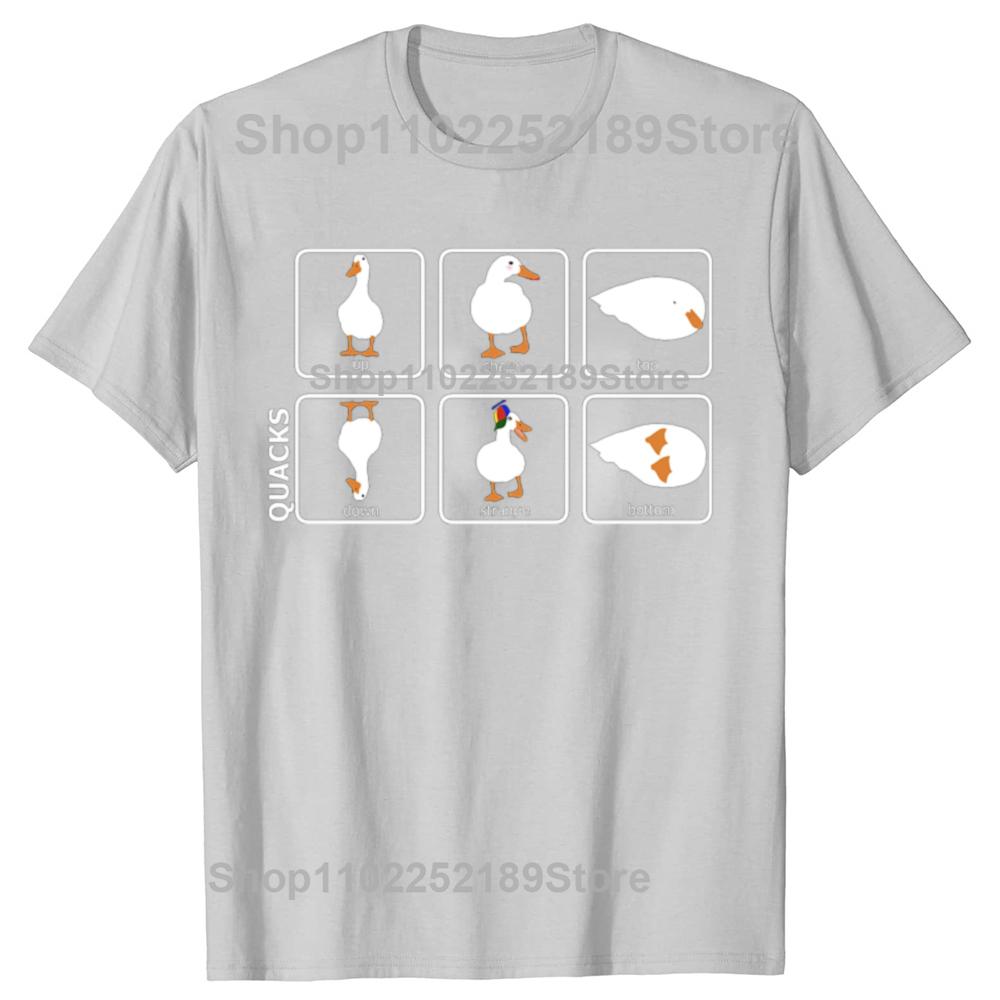 Funny Quacks Duck Graphic T-shirts Men Women's Fashion Casual Tshirt 100% Cotton Loose Oversized T Shirt
