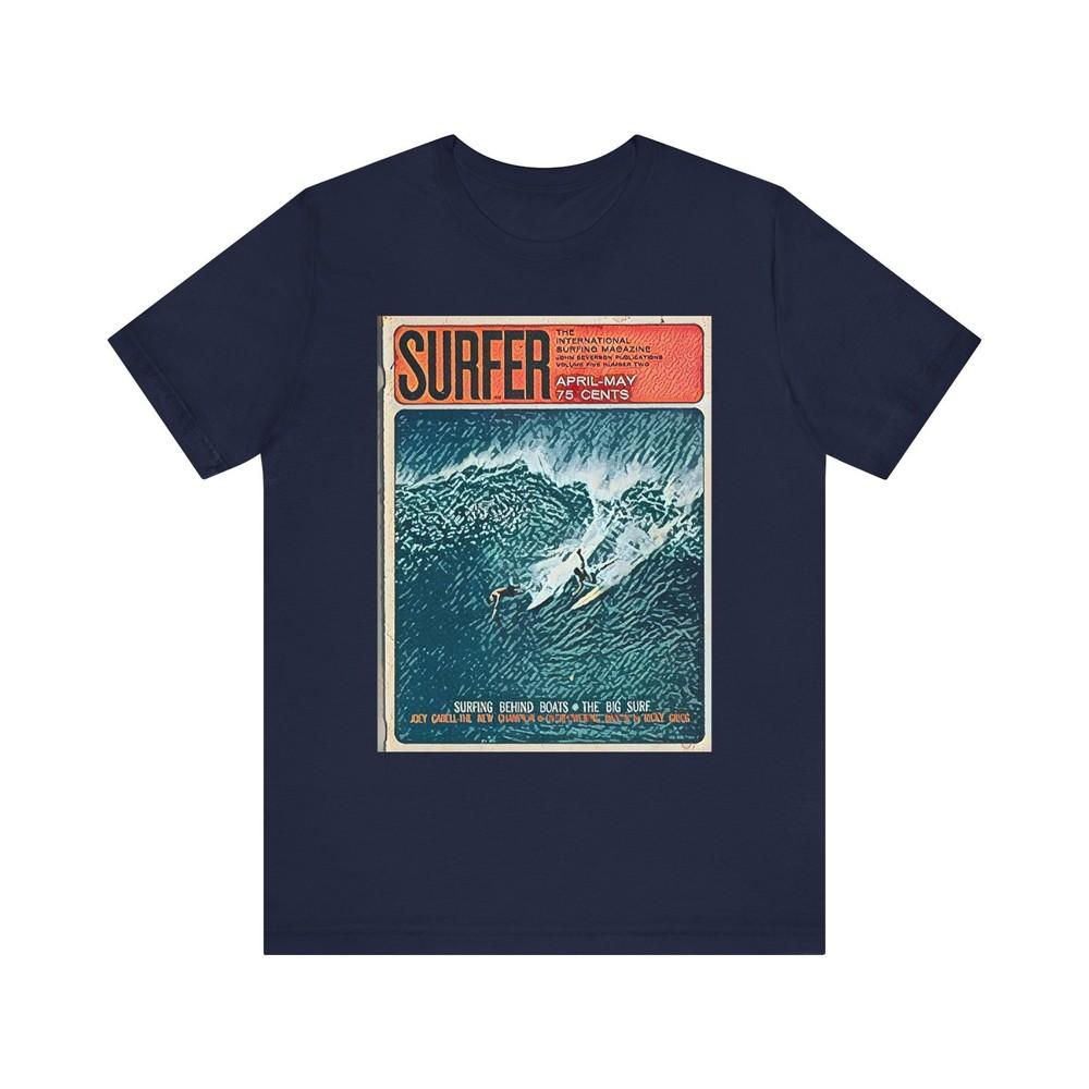 

Surfer Mag Retro Art Short Sleeve Tee Shirt Graphic Print Crewneck Unisex Gift L