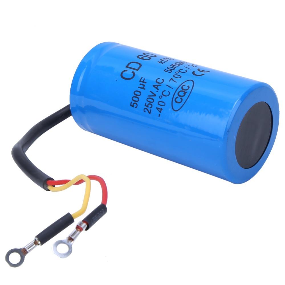 Wire Included CD60 Start Capacitor 250VAC CD60 Run Start Capacitor  Air Compressor
