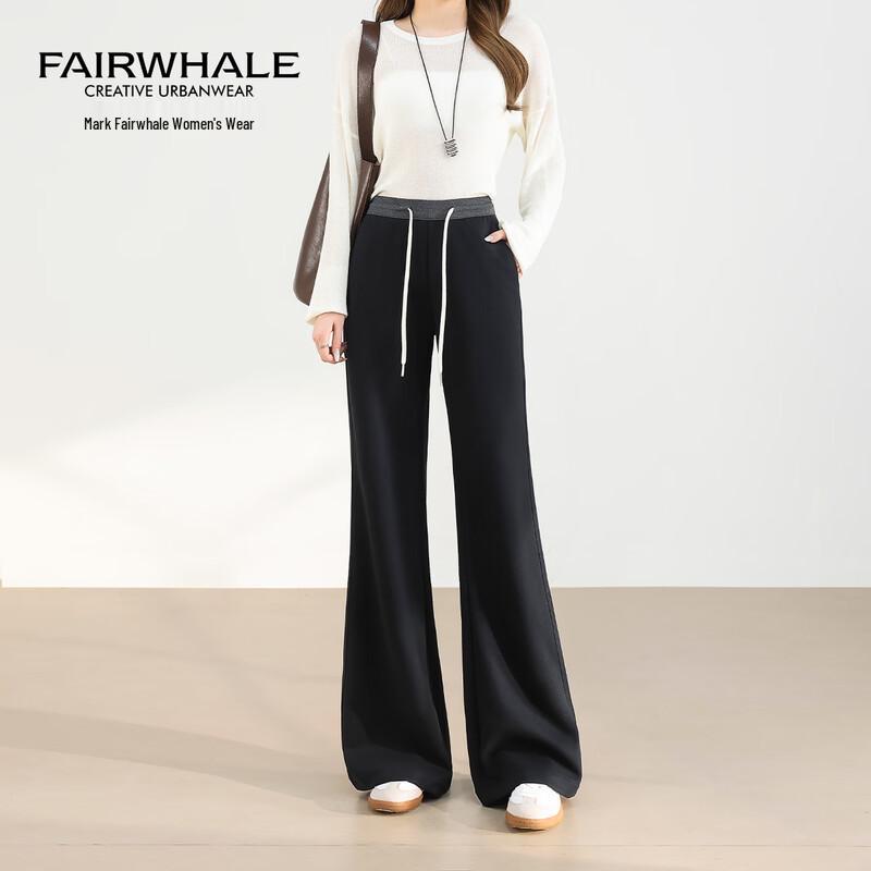 Mark Fairwhale Women s High-Waist Wool Blend Slightly Flared Pants L