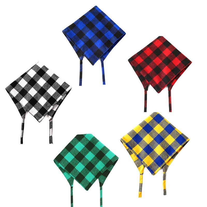 Plaid Cotton Pet Bandana Bib for Cats & Dogs