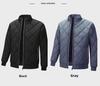 Men's Cross-Border Stand-Up Collar Cotton Coat: Diamond Plaid, Plus Velvet, Casual, All-Match for Middle-Aged and Youths.