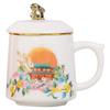 Jade Rabbit Auspicious Ceramic Office Tea Cup Gift Set