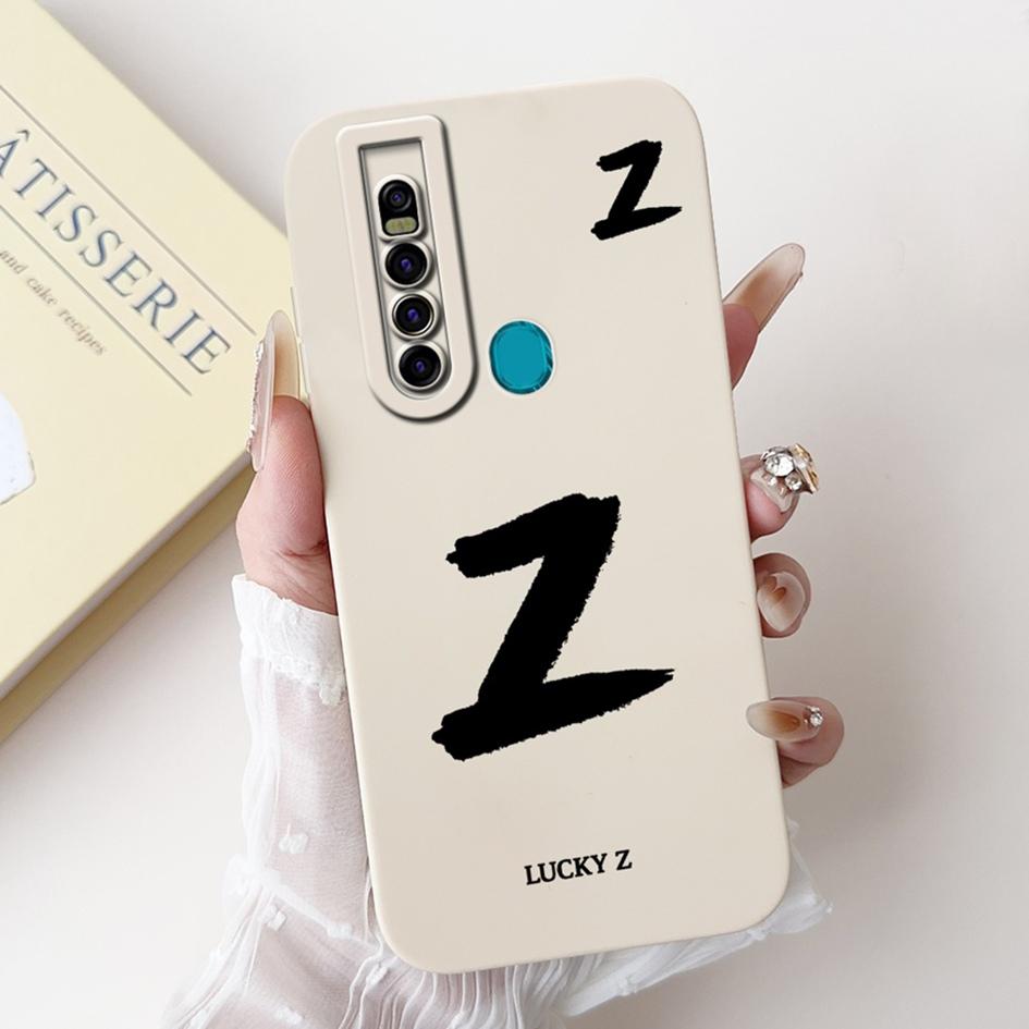 For Tecno Camon 15 Pro Case CD8 Luxury A Z Initial Letters Soft Silicone Bumper For Tecno Camon 15 Premier Camon15 Air CD6 Shell