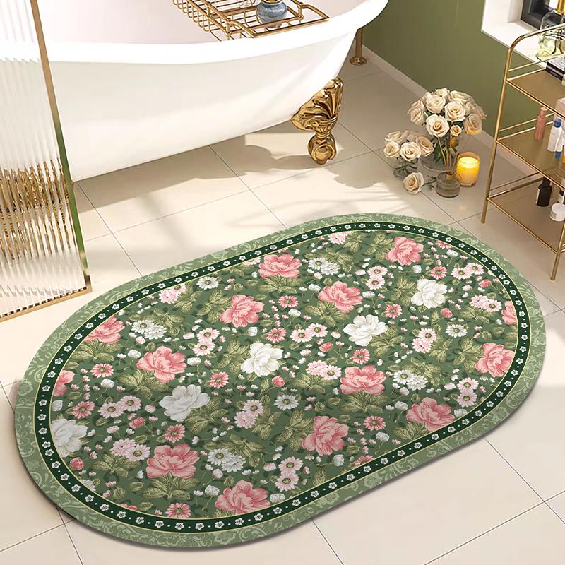 American Floor Mat Toilet Diatom Mud Soft Absorbent Foot Mat Toilet Bathroom Door Non-slip Carpet Household Bathroom