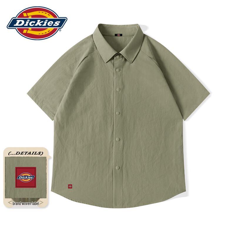 

Мужская повседневная рабочая рубашка Dickies с коротким рукавом, свободного кроя 2XL