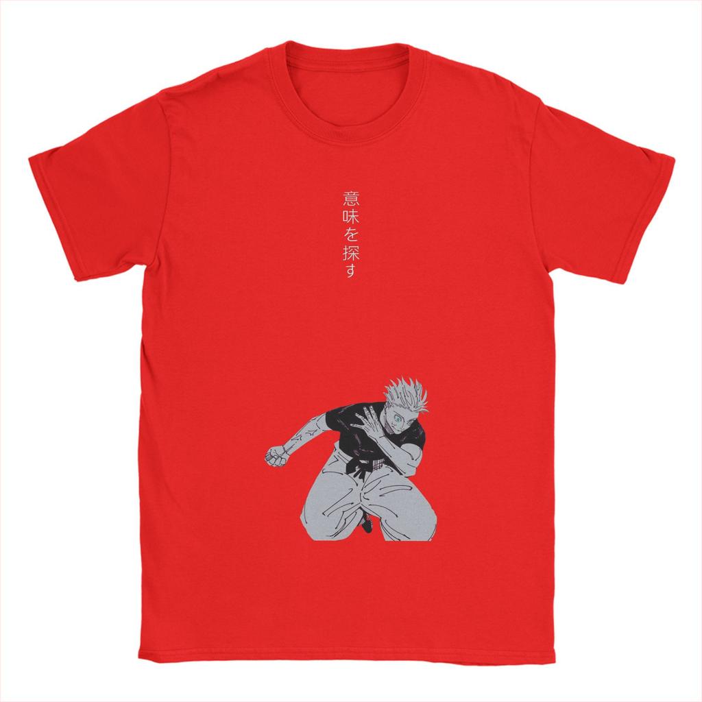 Jujutsu Kaisen Satoru Gojo T Shirts for Men 100% Cotton Vintage T-Shirt Round Neck  Tee Shirt Short Sleeve Clothes Gift Idea