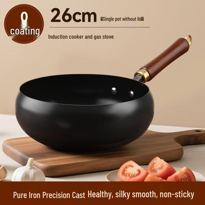 SPUCR Supugu Antihaft-Großer Bauch-Eisenkochtopf & Wok für Induktionsherde