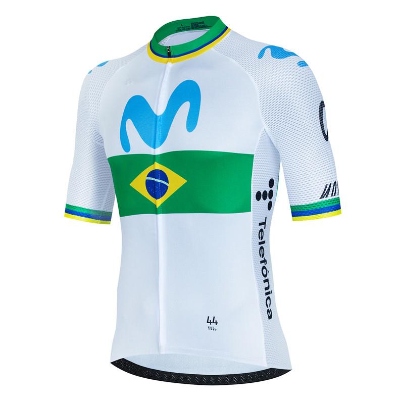 Movistar 2026 Letní prodyšný cyklistický obleček Set Oblečení MTB Kolo Brazílie Uniforma Dres Oblečení na cyklistiku Pánské cyklistické sportovní oblečení Oblek Muž