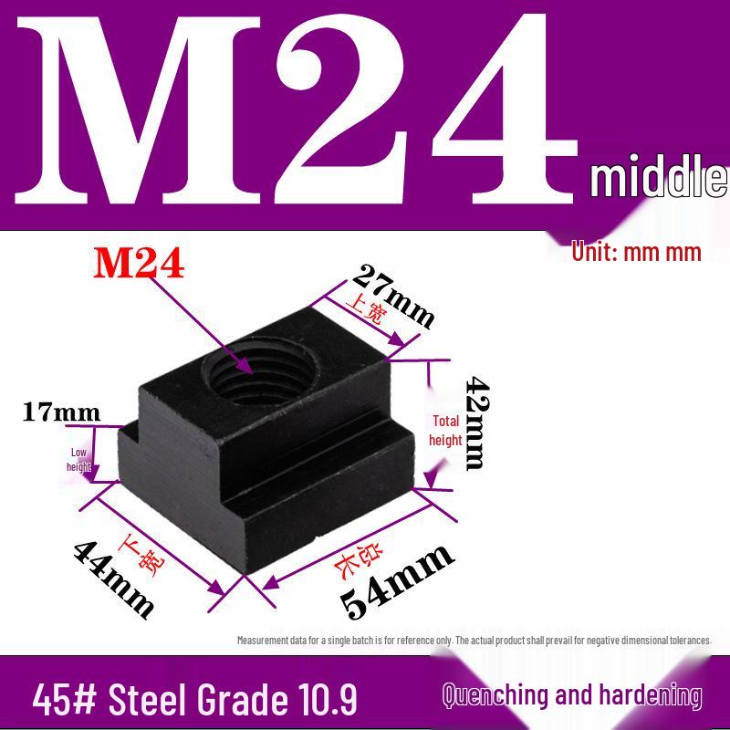 Pressure Plate Trapezoidal T-Slot Nut, Sizes M8-M27