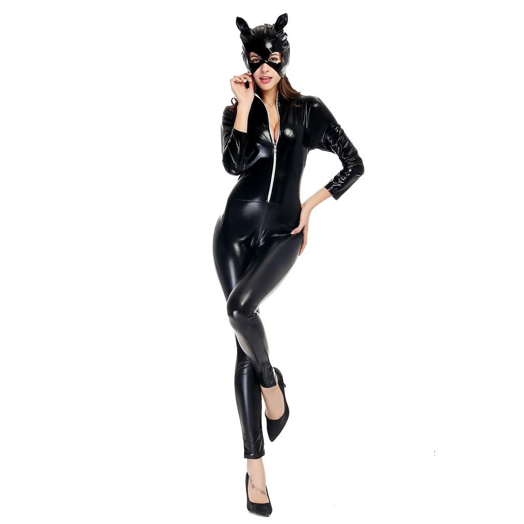 Unisex Leather Cat Girl Outfit For Cosplay Events And Halloween Parties