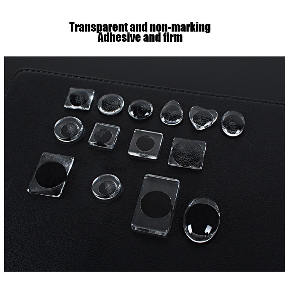 200Pcs Transparent Round Double Sided Tape Sticker Strength Adhesive Sticker Nail Art