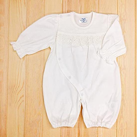 Made in Smooth T4914 Angel, Japan, Newborn, 100% Cotton, Two-Way All-in-One, 50-70cm, (White)