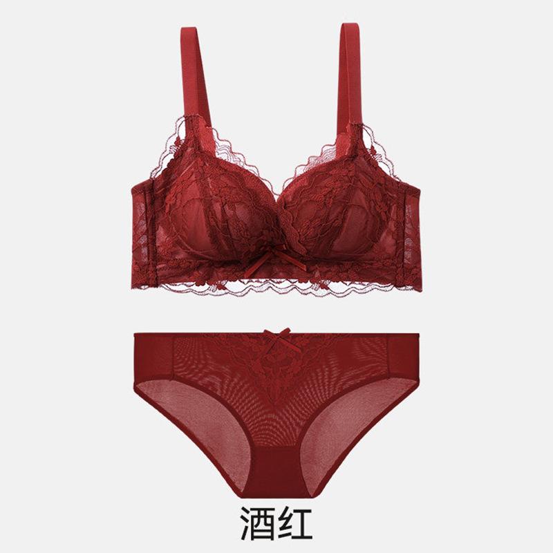 Red underwear, underwear, bra set, female wedding bride's natal year, small breasts gather, new bras for the Year of the Horse