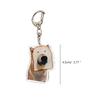6Pcs Set Key Chains Pendant Cute Toast Cat Dog Shape Key Rings Stylish Jewelry