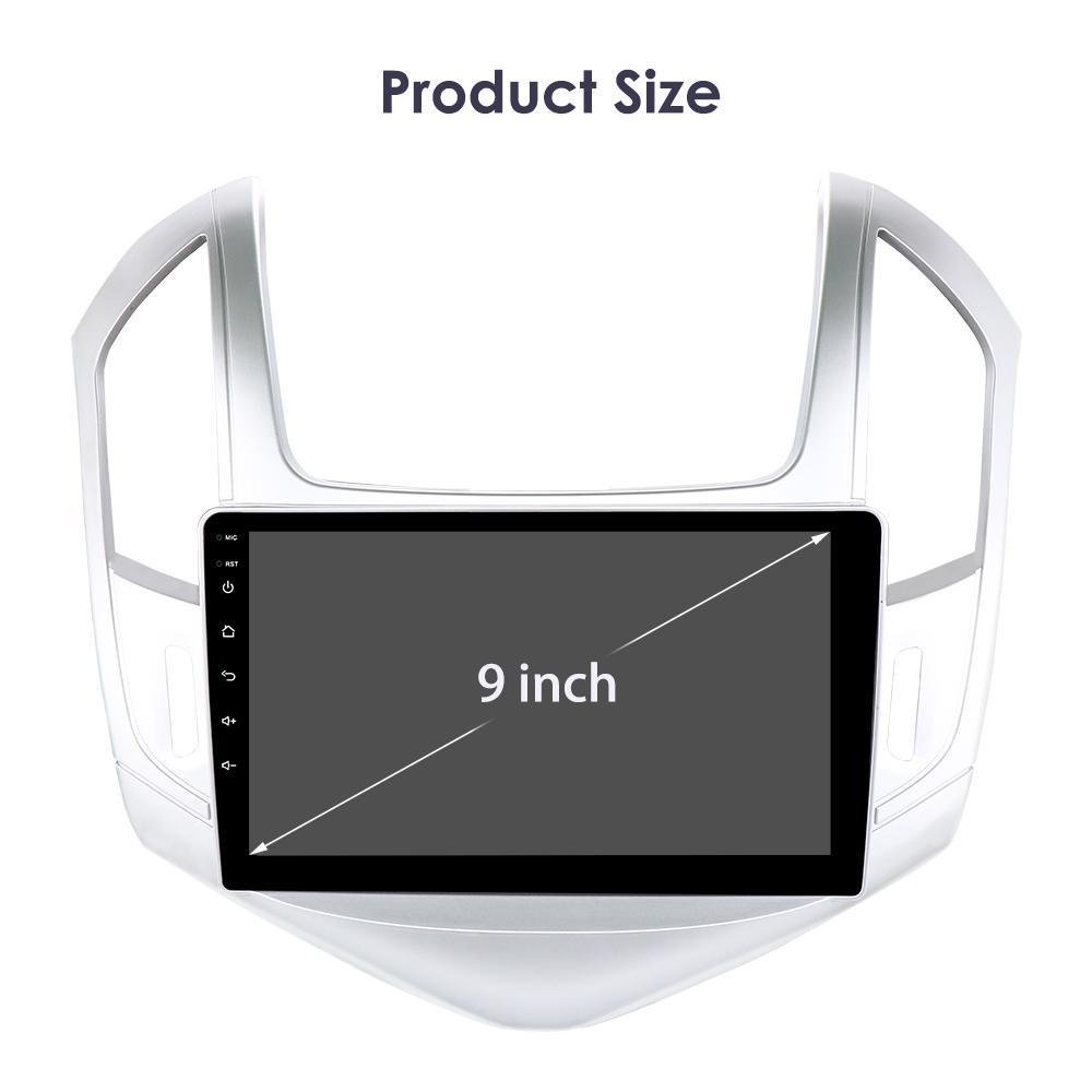 Hizpo Ραδιόφωνο αυτοκινήτου 4G-LTE 9" Android 12 για Chevrolet Cruze J300 J308 2012 - 2015 Συσκευή αναπαραγωγής πολυμέσων GPS 2Din Carplay Auto Stereo Bluetooth SWC HeadUnit