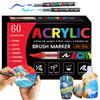 Omen Acrylic Paint Markers Acrylic 60 Soft High Suitable for Various Surfaces Including DIY and Suitable for Adults and - Direct-Ink Water-Based