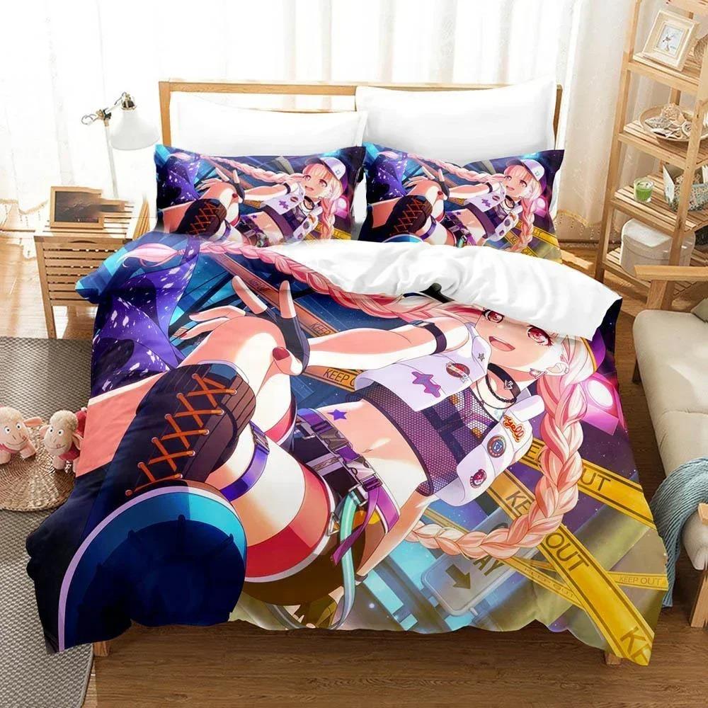 

3D Print Nyubara Reona Beding Set Anime Raise A Suilen Soft Duvet Cover Double Twin Ful Quen King Adult People Children Kids Quilt 120*200cm Single