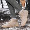 Winter Plush Snow Boots Thick Soled Anti-slip Cotton Shoes Men Women Short Ankle Boots Wear-resistant Outdoor Sneakers