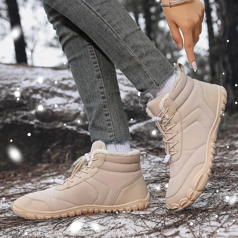 Winter Plush Snow Boots Thick Soled Anti-slip Cotton Shoes Men Women Short Ankle Boots Wear-resistant Outdoor Sneakers