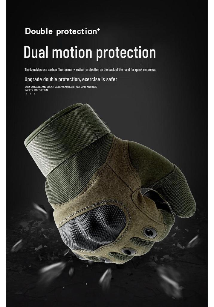 Men's Tactical Touchscreen Non-slip Wear-resistant Cycling Gloves, Full & Half Finger Options