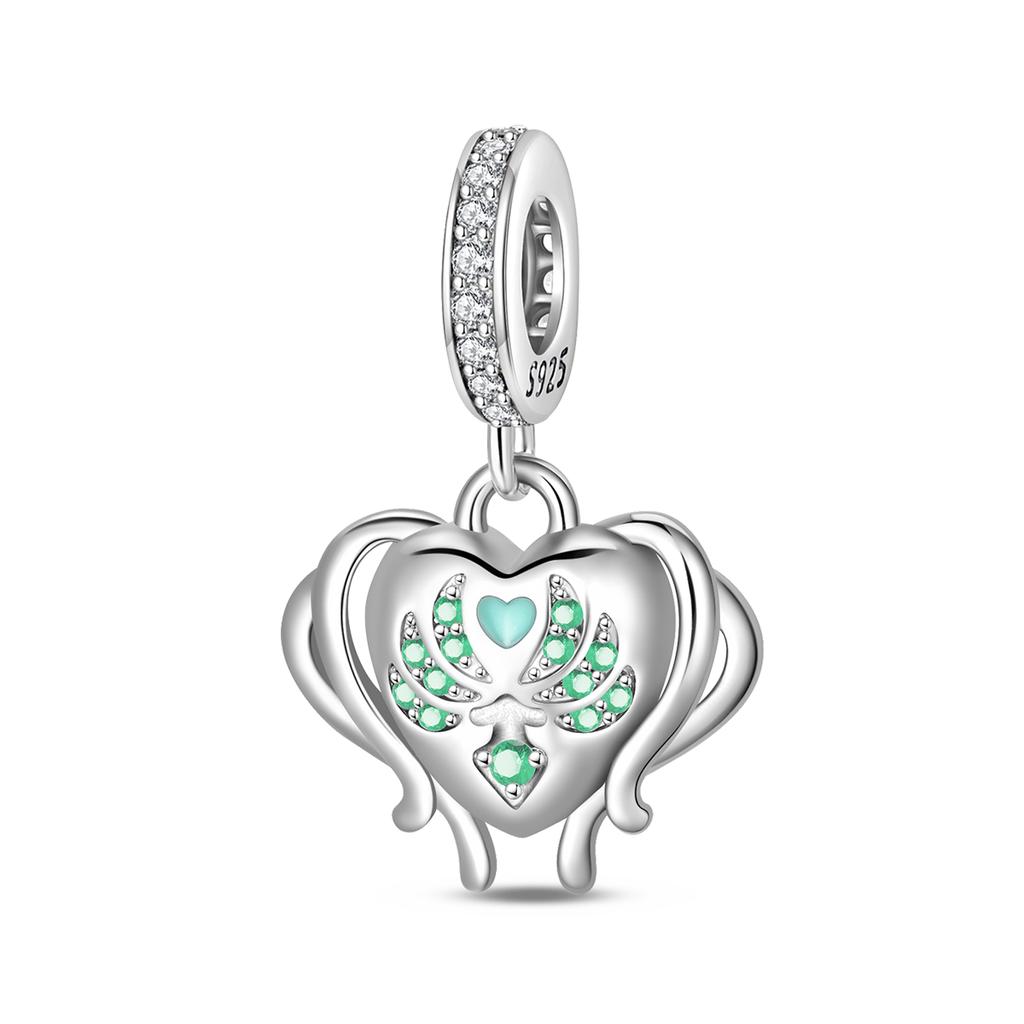 Lucky Clover Charms Bead Original Copper Inlaid Blue Zirconium Cute Pets Pendants Fit Bracelet Jewelry Lover Gift