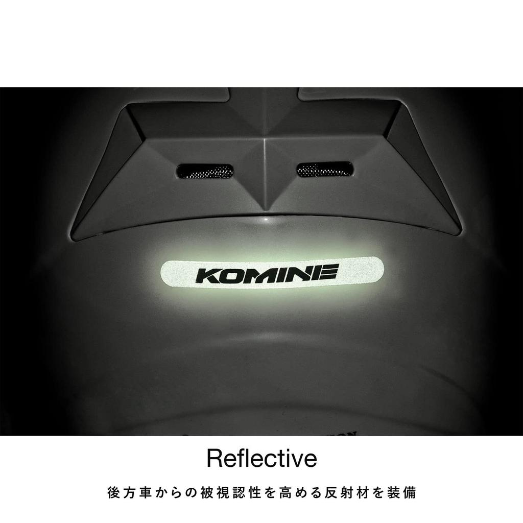 Komine Motorcycle Matte Black XL UV Cut Shield High Strength ABS Shell Jet Helmet Era-II HK-1651
