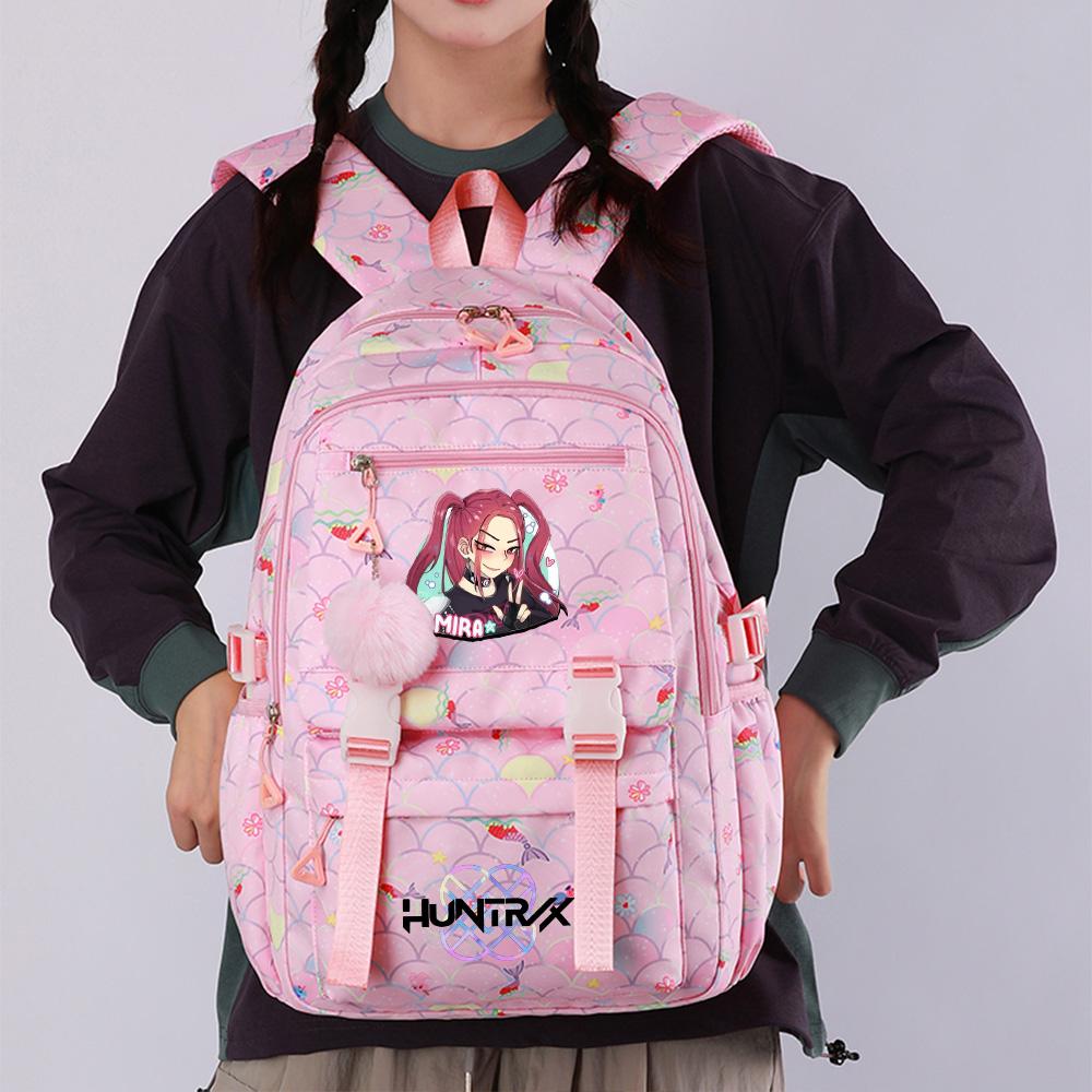 Anime K-Pop Demon Hunters Printed Backpack Large Capacity Waterproof Bookbag Student Boy Girl Schoolbag Outdoor Laptop Travel Bag Mochila