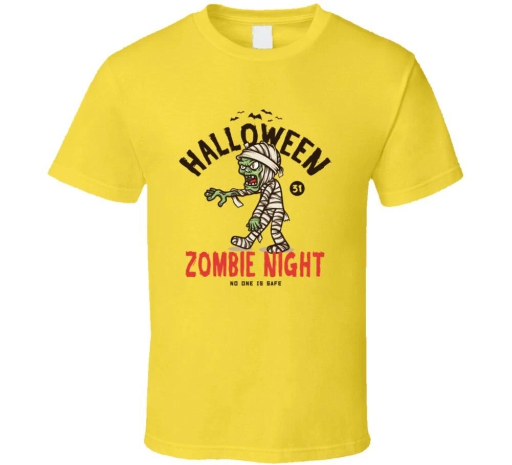 Halloween Zombie Night No One Is Safe Funny Gift T Shirt L