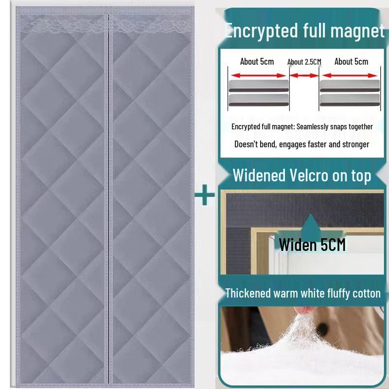 Thickened Magnetic Insulated Door Curtain: Winter Windproof & Self-Adhesive