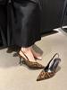 Velvet Sexy Pointed High Heels: Elegant Thin Heel Closed-Toe Sandals for Women - 2026 Spring Collection