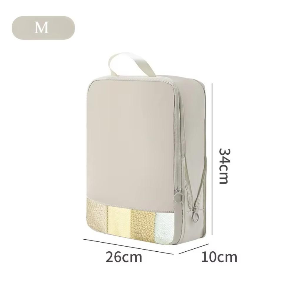 Space Saving Compression Storage Bag with Handle Portable Travel Clothes Sorting Bag Large Capacity Transparent Window