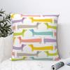 Dachshund Dog Pillowcase Polyester Cushion Cover Decorative Pillow Case Cover Seat Square 40X40cm