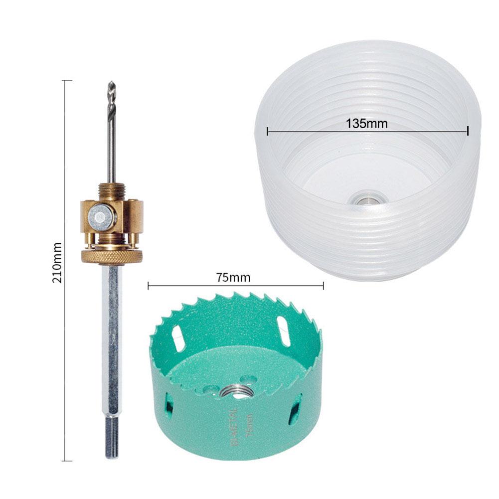 Quick Release Hole Opener 75mm Drill Bit Quick-Release Hole Opener User-Friendly Design Quick Installation Tool