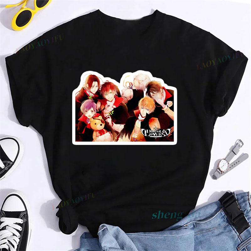 

Anime Unisexga Camisetas Diabolik Lovers Retro Style T Shirt Hot Sale Novelty Trend Short Sleeve Print Graphic T Shirts Unisex Tee 4XL