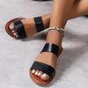Ladies Shoes 2025 Summer Cross Strap Women's Sandals High Quality Rome Women Sandals Casual Flat Slippers Zapatos De Mujer