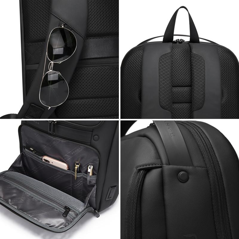 Original Unique Design Multi-Layer Space Business Backpacks Men Teenage USB External Charge 15.6 Laptop Traval Backpack