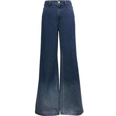 2025 Spring Trendy High-Waisted Gradient Loose Flared Jeans for Women