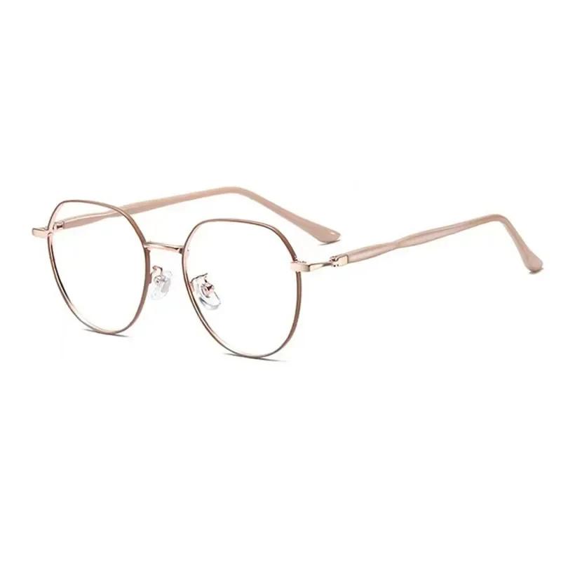 Oversized Round Frame Myopia Eyeglasses Fashion High Definition Near Sight Goggle Blue Light Blocking Eyewear 0-1.0-1.5-2.0-4.0