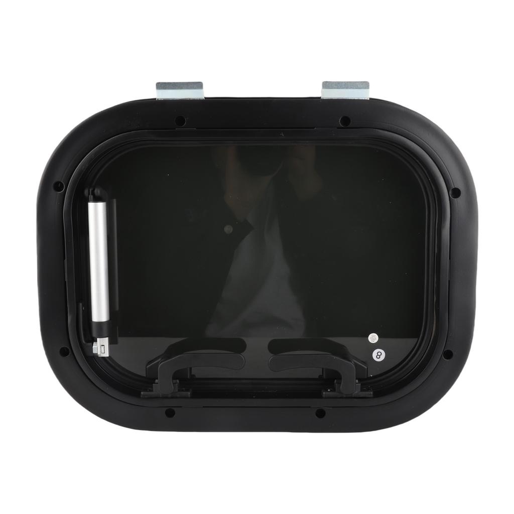 16x12inch RV Push Out Window Tempered Glass UV Protection Opening Window with Mesh Sun Curtain for Caravans Campers