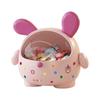Cute Cashier Candy Storage Box Plastic Transparent Tape Cover Desktop Cartoon Creative Bar Multi Functional Tea Bag Storage Box